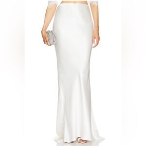 Bronx and Banco White Silk Skirt. Gently worn